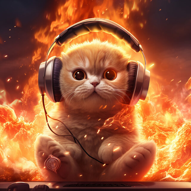 Purring Flames: Cats Fire Peace