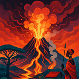 up in flames