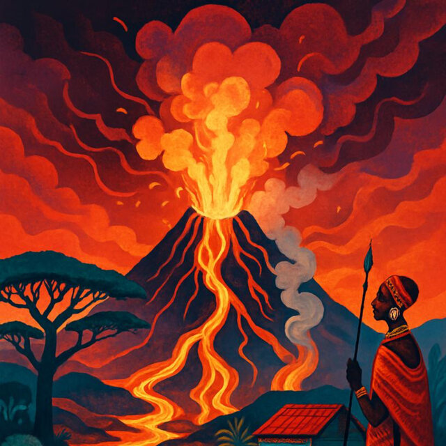 up in flames