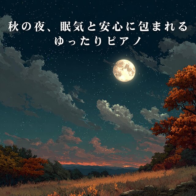 秋の夜、眠気と安心に包まれるゆったりピアノ