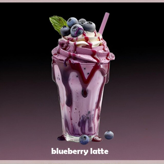 blueberry latte.