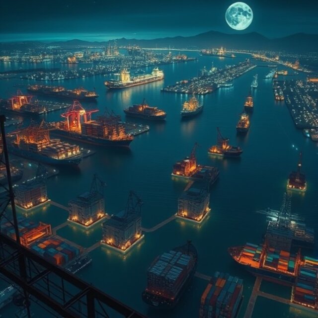 Cargo Vessel Harbor