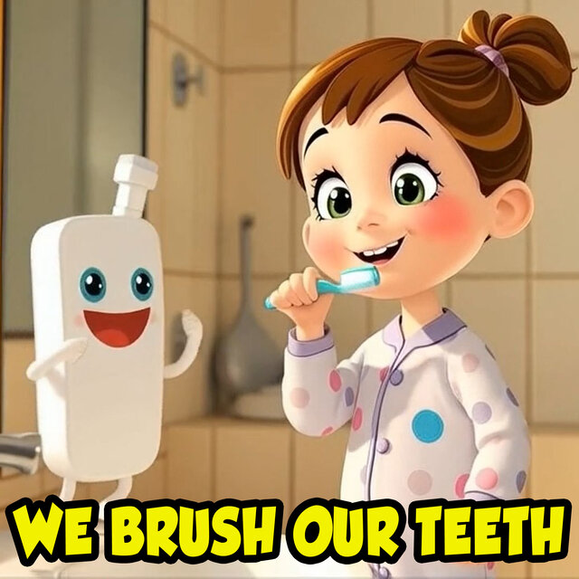 We brush our teeth