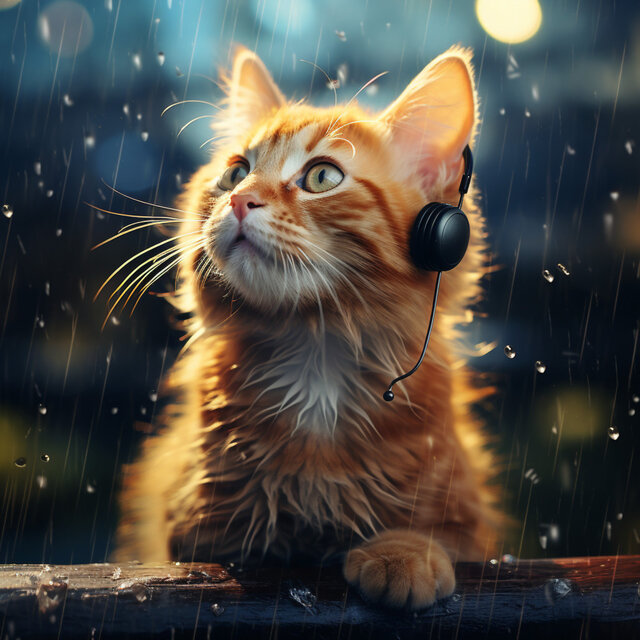 Feline Rain Serenity: Purr-fect Showers for Cats Melody