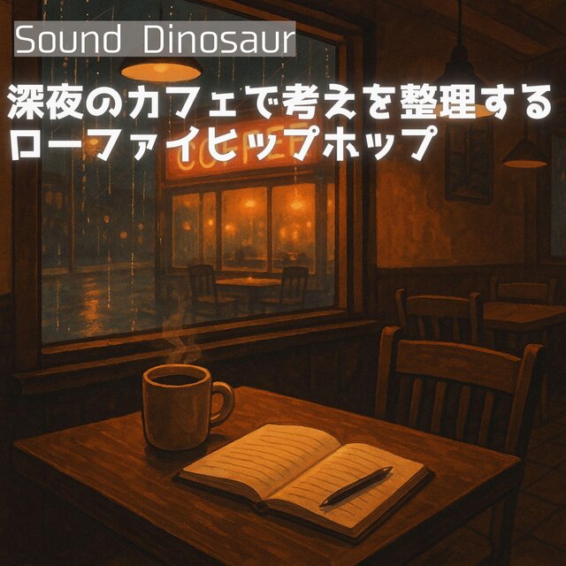 深夜のカフェで考えを整理するローファイヒップホップ