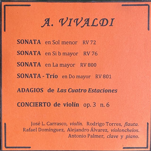 Vivaldi Sonata & Concierto para violín y orquesta