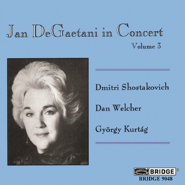Jan De Gaetani in Concert, Vol. 3 (Live)