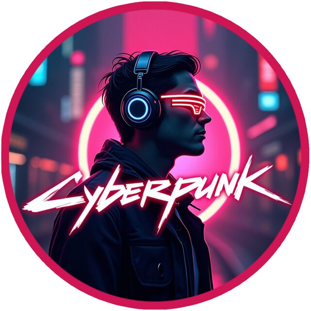 Cyberpunk City Soundwaves