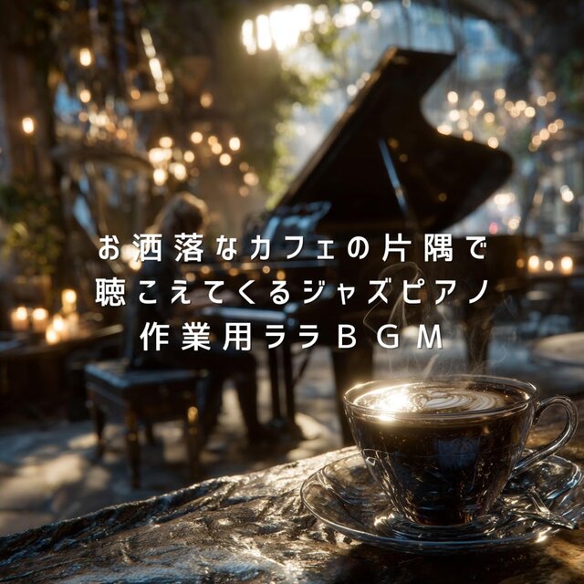 お洒落なカフェの片隅で聴こえてくるジャズピアノ
