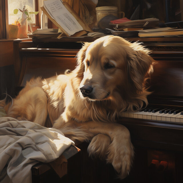 Momentos De Perro Tierno: Unión Armónica Del Piano