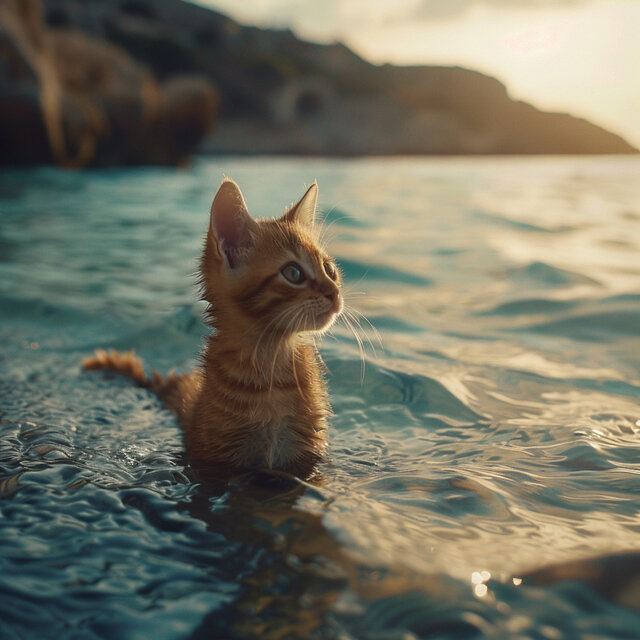 Cadencia Oceánica: Acordes Pacíficos Para Gatos