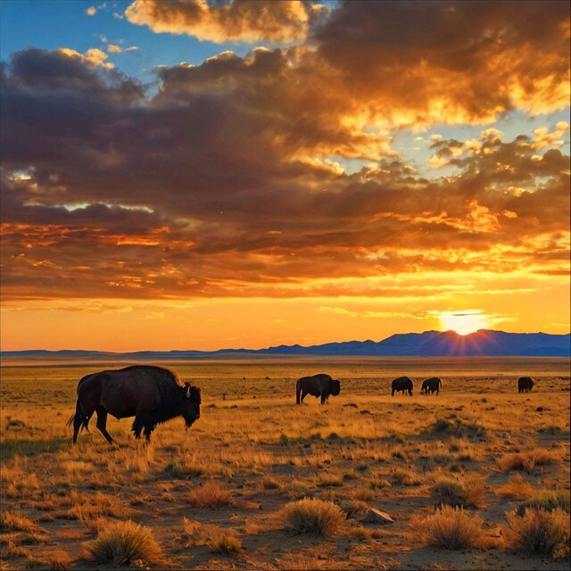 SUNSET ON THE HIGH PLAINS