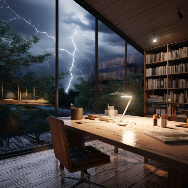 Focused Study Thunder: Ballad's Concentration Serenity