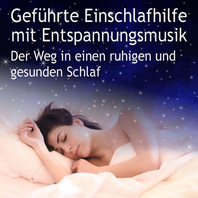 Geführte einschlafhilfe mit entspannungsmusik, der weg in einen ruhigen und gesunden schlaf
