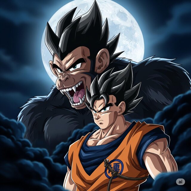 Son Goku y la luna llena #DragonballHistoria #Dragonball #SonGoku #rock