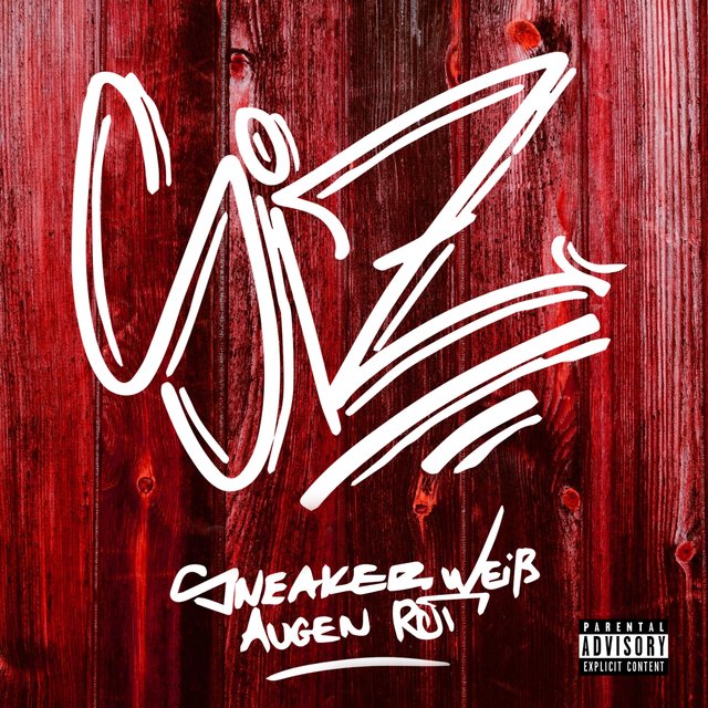 SNEAKER WEISS AUGEN ROT