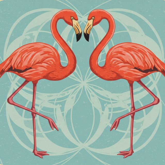 Flamingo Love Heartbeat
