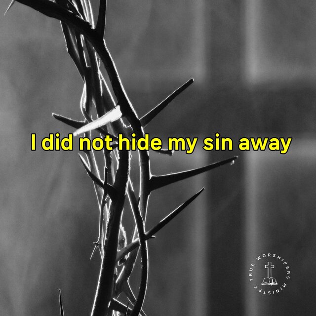 I did not hide my sin away