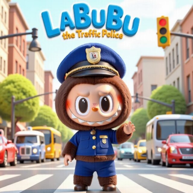 Labubu the Traffic Police