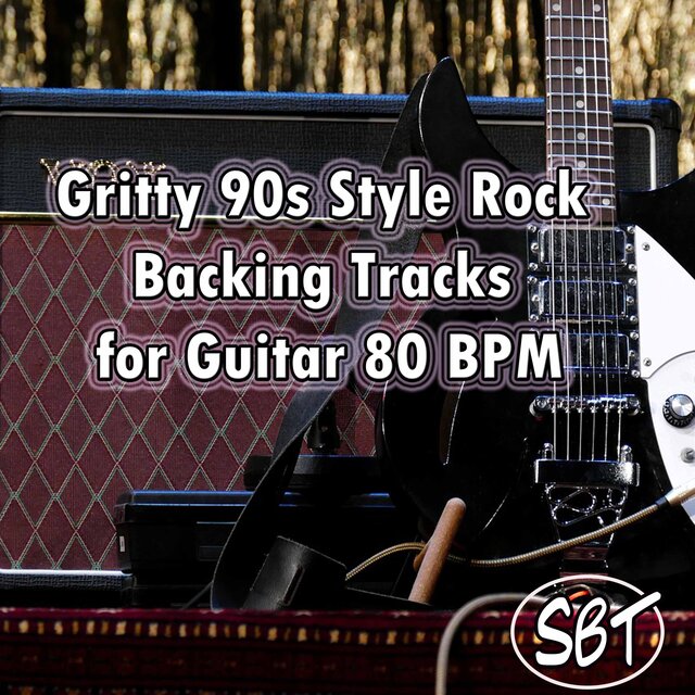 Gritty 90s Style Rock Backing Track for Guitar 80 BPM