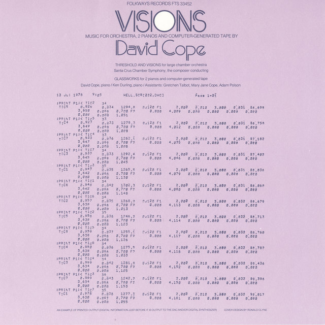 Visions: Music for Orchestra, 2 Pianos and Computer-Generated Tape