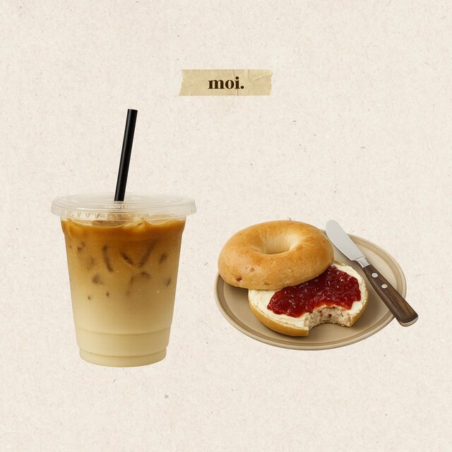 Latte and Bagel