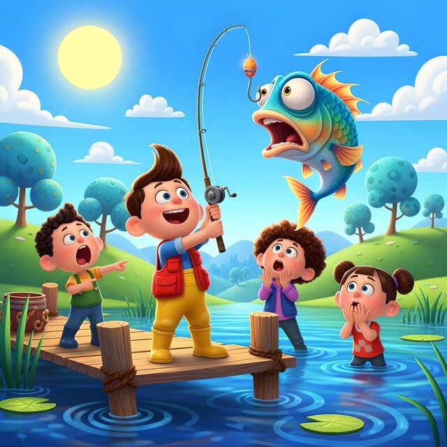 Fische fangen Kinderlied