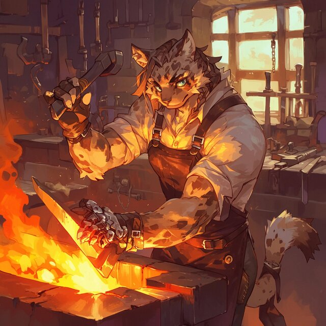 Suspiciously Furry Blacksmith's Shop (Kemono Fantasy)