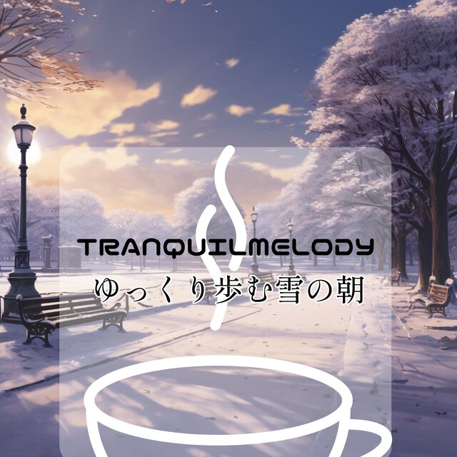ゆっくり歩む雪の朝