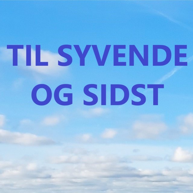Til syvende og sidst
