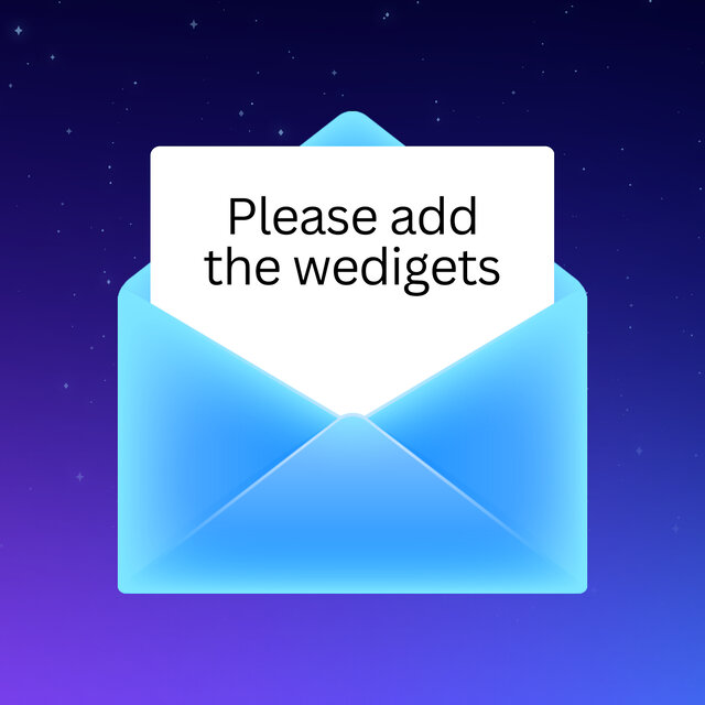 Please Add the Wedigets