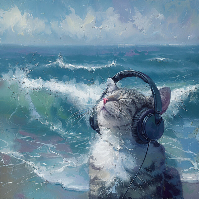 Ocean Whiskers: Cats Serene Sounds