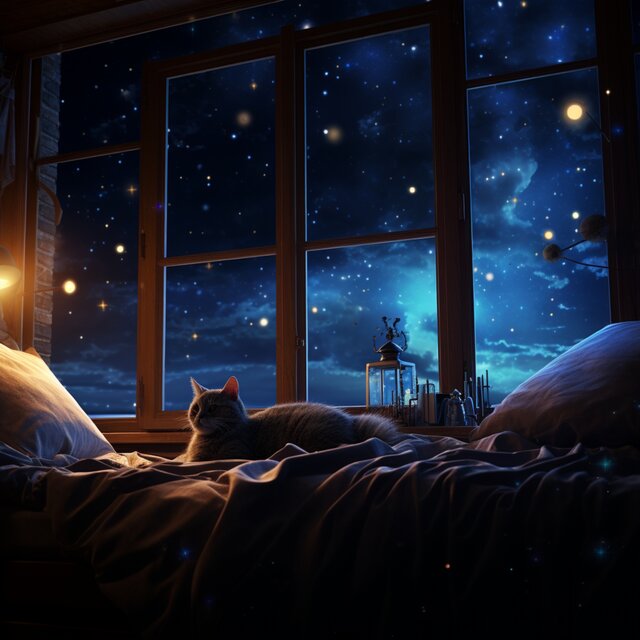 Stary Sky in the Night Kitty