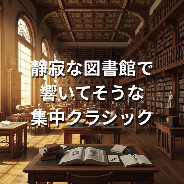 静寂な図書館で響いてそうな集中クラシック