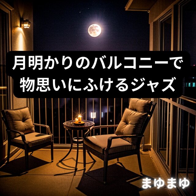 月明かりのバルコニーで物思いにふけるジャズ