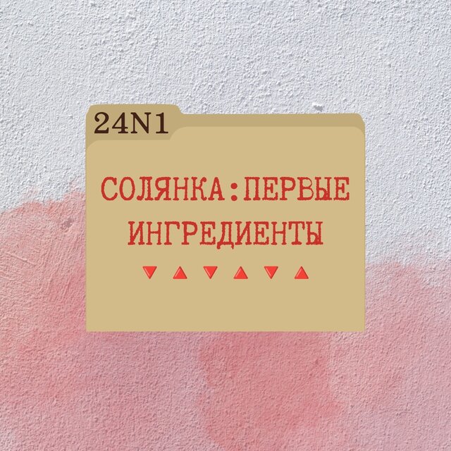 Солянка:первые ингредиенты