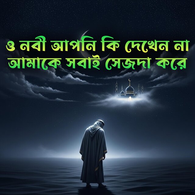 ও নবী আপনি কি দেখেন না আমাকে সবাই সেজদা করে