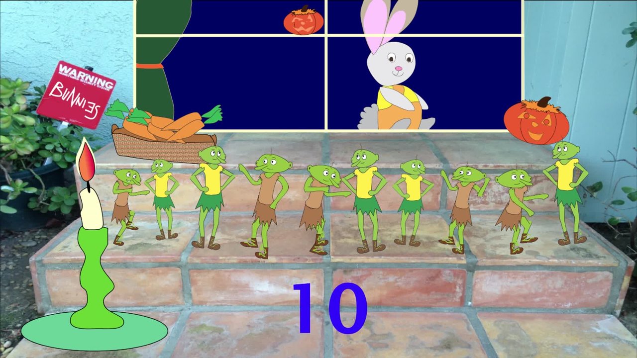 Halloween: 10 Little Goblins Subtraction Song