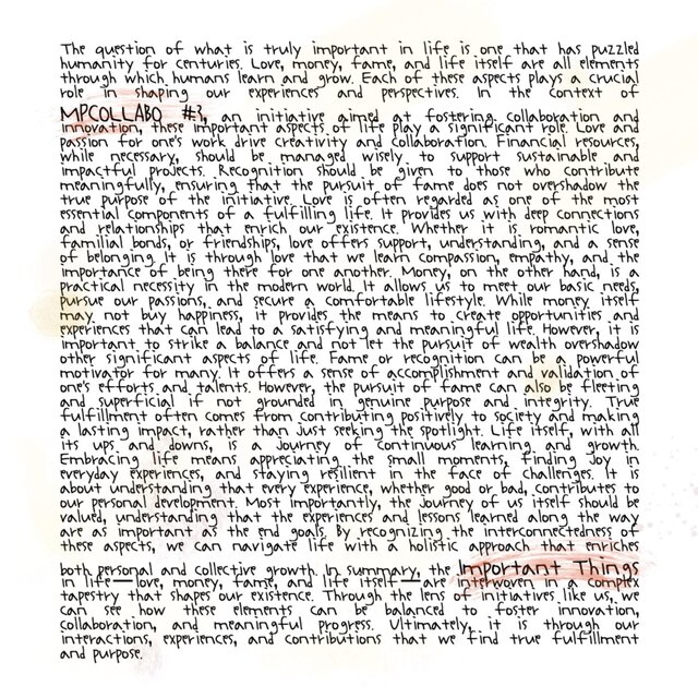 MPCOLLABO #3 : Important Things