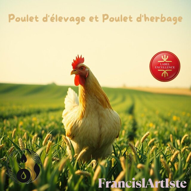 Poulet d'élevage et poulet d'herbage