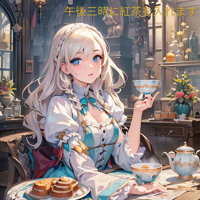 午後3時に紅茶を入れます