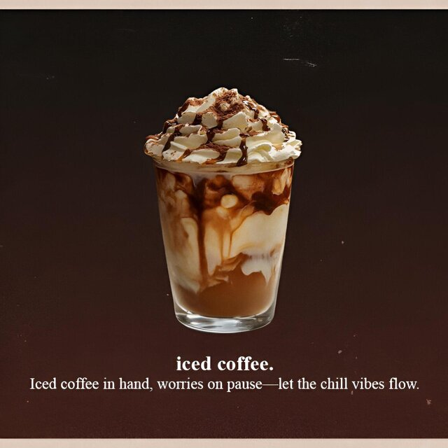 iced coffee.