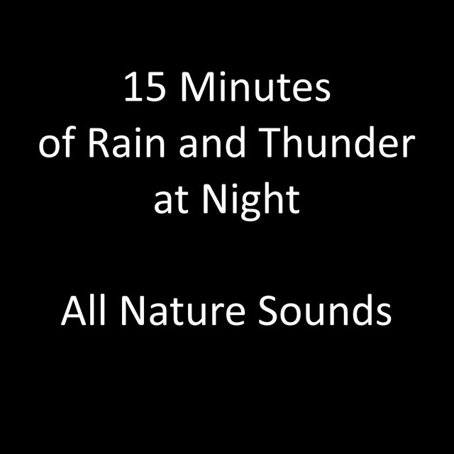 15 Minutes of Rain and Thunder at Night