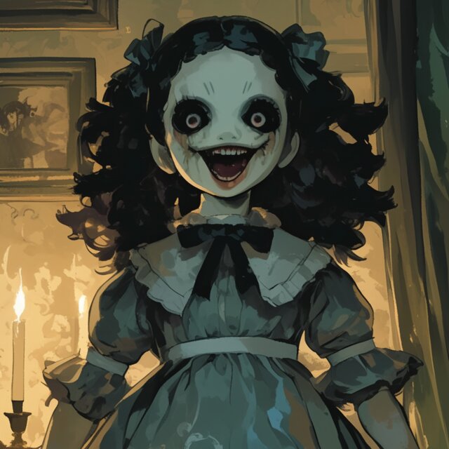 doll with a creepy grin