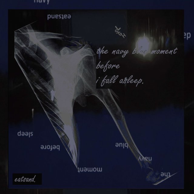the navy blue moment before i sleep