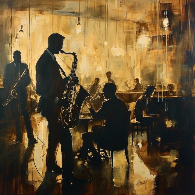 Saxofoonstralen in het Café van Muzikale Genoegens