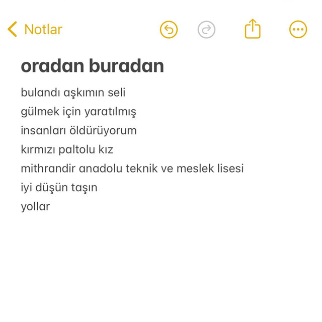 oradan buradan