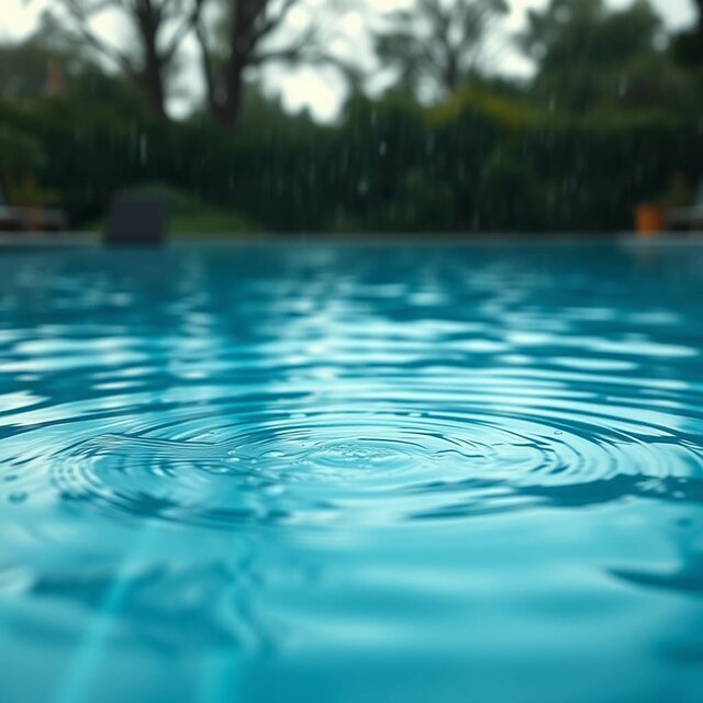 Rain Sounds By The Pool
