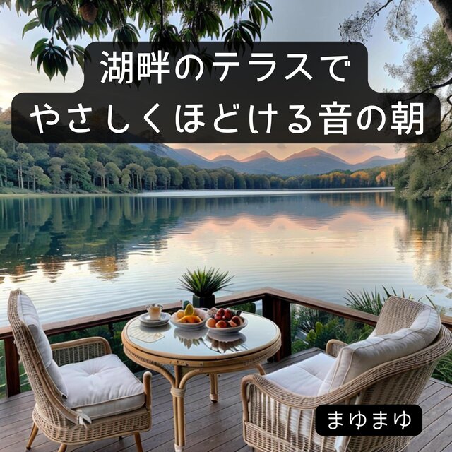 湖畔のテラスでやさしくほどける音の朝