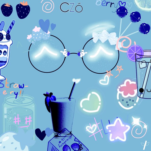 STRAW-BERRY WAVE  (Blue Berry )
